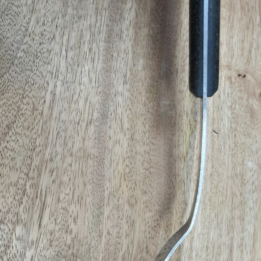 Vintage EKCO Eterna‎ Stainless Vanadium Meat Carving Fork USA Black Rivet Handle